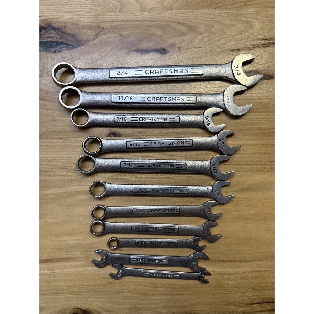 Lot of 11 Craftsman SAE Wrenches Not A Set Used V Series